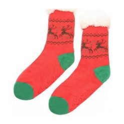 Bielizna: Czerwono-Brązowe Skarpetki Christmas Time