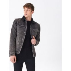 Jeansowa kurtka z ociepleniem - Szary. Szare kurtki męskie House, xxl, bez wzorów, z jeansu, bez kaptura. Za 199,99 zł.