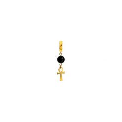 Kolczyki Mystic Ankh. Żółte kolczyki damskie Iluzja jewellery, z kryształem, srebrne, z zapięciem typu bigiel. Za 95,00 zł.