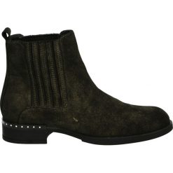 Botki - 107450 KHAK S. Czarne botki damskie marki Venezia, ze skóry. Za 329,00 zł.