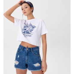 T-shirt Mykonos - Biały. Białe t-shirty damskie House, xs, bez wzorów, bez kołnierzyka. W wyprzedaży za 19,99 zł.
