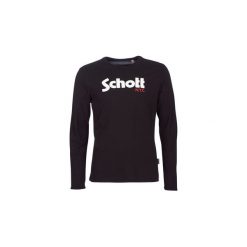 T-shirty z długim rękawem Schott TSLOGO. Czarne t-shirty męskie marki Schott, s, bez wzorów, bez kołnierzyka, długie. Za 143,20 zł.