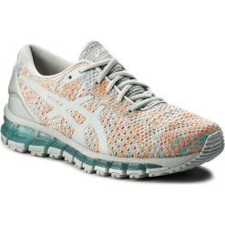 Buty ASICS - Gel-Quantum 360 Knit 2 T890N Glacier Grey/Orange Pop/Aruba Blue 9609. Szare buty sportowe damskie Asics, bez wzorów, z tworzywa sztucznego, sportowe, do biegania. W wyprzedaży za 519,00 zł.