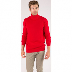 Kaszmiroy golf w kolorze czerwonym. Czerwone golfy męskie marki Just Cashmere, m, z kaszmiru. W wyprzedaży za 326,95 zł.