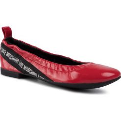 Baleriny LOVE MOSCHINO - JA11030G08JC0500 Rosso. Czerwone baleriny damskie Love Moschino, bez wzorów, ze skóry, bez obcasa. Za 669,00 zł.