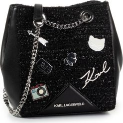 Torebka KARL LAGERFELD - 96KW3020 Black. Czarne listonoszki damskie KARL LAGERFELD, bez wzorów, ze skóry, bez dodatków. Za 1399,00 zł.