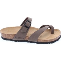 Buty damskie: Japonki w kolorze szarobrązowym
