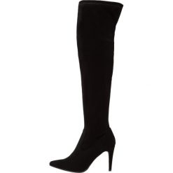 Buty zimowe damskie: Divine Factory Kozaki na obcasie lamy noir