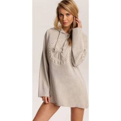 Beżowa Bluza Catelin. Brązowe bluzy damskie Renee, uniwersalny, bez wzorów, bez rękawów, z kapturem. Za 149,99 zł.