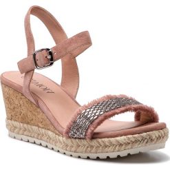 Espadryle SCA'VIOLA - B-149 Wine. Różowe espadryle damskie Sca'viola, bez wzorów, ze skóry, bez obcasa, na obcasie. Za 319,00 zł.