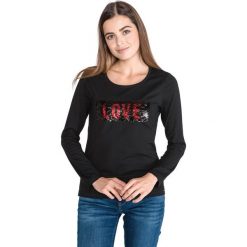 GAS Tessi RS Love Koszulka Czarny. Czarne koszulki damskie Gas, l, z aplikacjami, z bawełny, bez kołnierzyka, z długim rękawem. Za 256,95 zł.