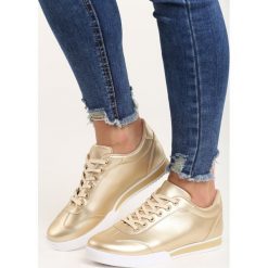 Złote Buty Sportowe Seems to Change. Żółte buty sportowe damskie Born2be, z materiału. Za 59,99 zł.