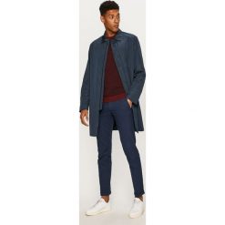Calvin Klein - Płaszcz. Niebieskie płaszcze męskie Calvin Klein, bez wzorów, z poliesteru, bez kaptura. Za 899,90 zł.