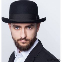 Kapelusz Melonik ENGLISH. Białe kapelusze męskie marki Pakamera, z satyny. Za 185,00 zł.