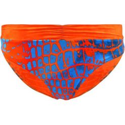 Stroje dwuczęściowe damskie: Figi bikini „Canebier” w kolorze pomarańczowo-niebieskim
