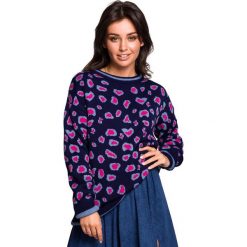 Sweter w lamparcie cętki- Model 1. Swetry damskie BE, s, bez wzorów, z jeansu, bez rękawów, bez kaptura. W wyprzedaży za 139,00 zł.