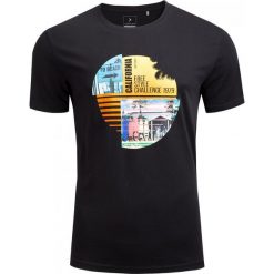 T-shirt męski TSM620 - głęboka czerń - Outhorn. Pomarańczowe koszulki męskie Outhorn, m, bez wzorów, bez kołnierzyka, bez rękawów. W wyprzedaży za 29,99 zł.
