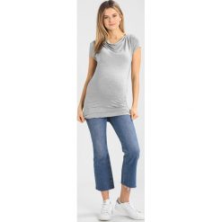 T-shirty damskie: Queen Mum DRAPE Tshirt basic grey melange