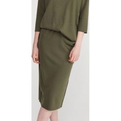 Spódnica z elastyczną talią - Khaki. Brązowe spódniczki damskie Reserved, s, bez wzorów. Za 59,99 zł.