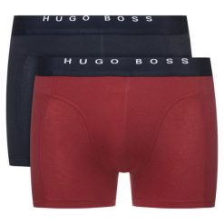 Komplet 2 par bokserek Boss 50415101. Bokserki męskie Boss, bez wzorów, z elastanu. W wyprzedaży za 129,00 zł.