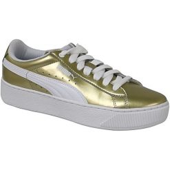 Puma Vikky Platform 363609-01 38,5 Złote. Żółte buty sportowe damskie marki Puma, bez wzorów, z syntetyku, sportowe, puma vikky. W wyprzedaży za 229,99 zł.