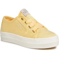 Tenisówki GANT - Leisha 20539441 Light Yellow G301. Żółte półbuty damskie GANT, bez wzorów, z tworzywa sztucznego, bez zapięcia. Za 339,00 zł.