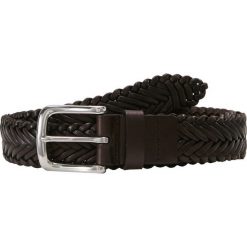 Hackett London PLAIT BELT Pasek brown. Brązowe paski męskie Hackett London, w paski, z materiału. Za 459,00 zł.