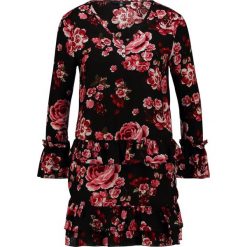 Sukienki hiszpanki: Missguided Petite FLORAL BUTTON UP FRILL TRIM DRESS Sukienka letnia black/red