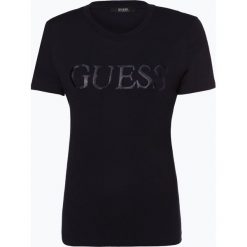 Guess Jeans - T-shirt damski, niebieski. Niebieskie t-shirty damskie marki Guess Jeans, s, z nadrukiem, z bawełny, bez kołnierzyka. Za 159,95 zł.