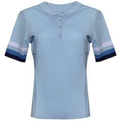 Koszulka polo w kolorze jasnoniebieskim. Niebieskie koszulki damskie Pepe Jeans, Mexx, Pierre Cardin, na co dzień, m, bez wzorów, z bawełny, polo, bez rękawów. W wyprzedaży za 119,95 zł.
