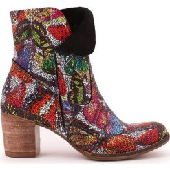 Botki - skóra naturalna - model 454 - kolor motyl. Botki damskie Zapato, na wiosnę, ze skóry, eleganckie, za kostkę, na wysokim obcasie, na obcasie, na zamek. W wyprzedaży za 339,00 zł.