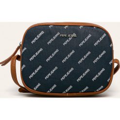Pepe Jeans - Torebka Gael. Niebieskie listonoszki damskie Pepe Jeans, w paski, z bawełny, na ramię, małe, bez dodatków. W wyprzedaży za 139,90 zł.