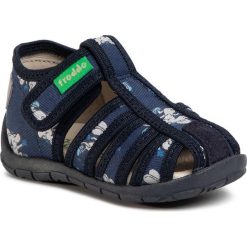 Kapcie FRODDO - G1700250-5 M Blue. Niebieskie sandały chłopięce Froddo, ze skóry. Za 139,00 zł.