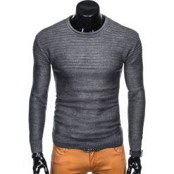 SWETER MĘSKI E136 - GRAFITOWY. Czarne swetry klasyczne męskie marki Inny, m, z bawełny. Za 49,00 zł.