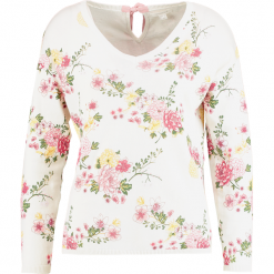 Swetry klasyczne damskie: Springfield ALLOVER Sweter ivory