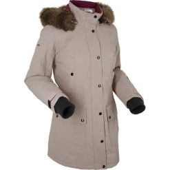 Długa kurtka outdoorowa funkcyjna z kapturem bonprix kamienisty. Szare kurtki damskie bonprix, s, bez wzorów, długie, z kapturem. Za 169,99 zł.