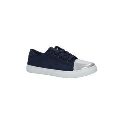 Trampki i tenisówki damskie: Buty Casu Granatowe trampki sznurowane DD473-3