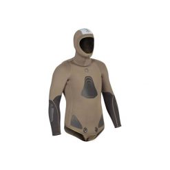 Kurtka do kombinezonu do łowiectwa podwodnego i freedivingu SPF 100 7 mm. Brązowe kurtki męskie SUBEA, xl, z neoprenu. Za 499,99 zł.