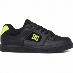 DC tenisówki chłopięce Pure B Shoe By0 ADBS300267-BY0 37 czarne. Czarne buty chłopięce sportowe DC, ze skóry, bez zapięcia. Za 219,00 zł.