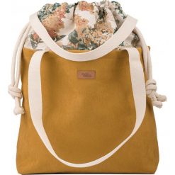 Torebka worek "DUOBAG", kolor żółty bloom. Żółte torebki worki damskie me&BAGS, w kwiaty, z tkaniny, duże, bez dodatków. Za 219,00 zł.