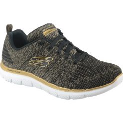 Skechers Flex Appeal 2.0 12771-BKGD. Czarne buty sportowe damskie Skechers, bez wzorów, z tkaniny, sportowe. W wyprzedaży za 229,99 zł.