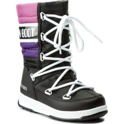 Kozaki dziewczęce: Śniegowce MOON BOOT – We Quilted Jr Wp 34051500003 Nero/Viola/Orchidea