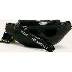 Guess Jeans - Nerka. Czarne nerki damskie Guess Jeans, w paski, z poliesteru, casualowe, bez dodatków. Za 239,90 zł.