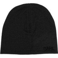 Czapka KARL LAGERFELD - 805601 592324 Black 990. Czarne czapki męskie KARL LAGERFELD, bez wzorów, z wełny. W wyprzedaży za 209,00 zł.