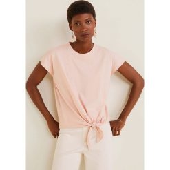 Mango - T-shirt Vicky. Białe bluzki damskie Mango, s, bez wzorów, z bawełny, z okrągłym kołnierzem. Za 35,90 zł.