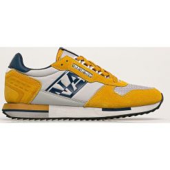 Napapijri - Buty. Żółte sneakersy męskie Napapijri, ze skóry, na sznurówki. W wyprzedaży za 379,90 zł.