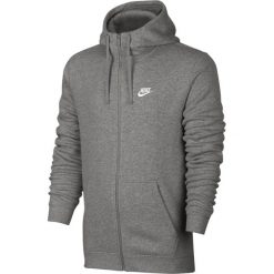 Bluza Nike NSW Hoodie Fleece Club (804389-063). Szare bluzy męskie Nike, m, bez wzorów, z bawełny, bez kołnierzyka, bez rękawów, bez kaptura. Za 174,99 zł.