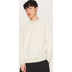 Bluzy męskie: Bluza ze strukturalnej dzianiny - Beżowy