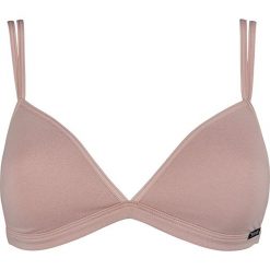 Biustonosz w kolorze jasnoróżowym. Różowe biustonosze Skiny Women & Men, z haftami, z materiału. W wyprzedaży za 34,95 zł.