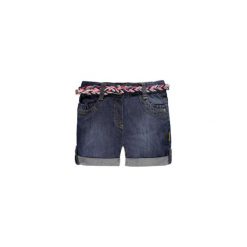 Steiff Girls Szorty Jeans light blue denim. Niebieskie spodenki chłopięce marki Steiff, z aplikacjami, z bawełny. Za 159,00 zł.